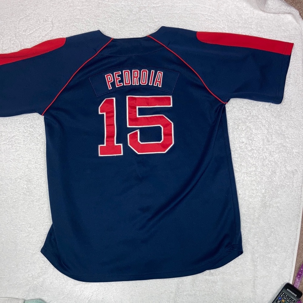 Nike Boston Red Sox Justin Pedroia baseball shirt large 16/18